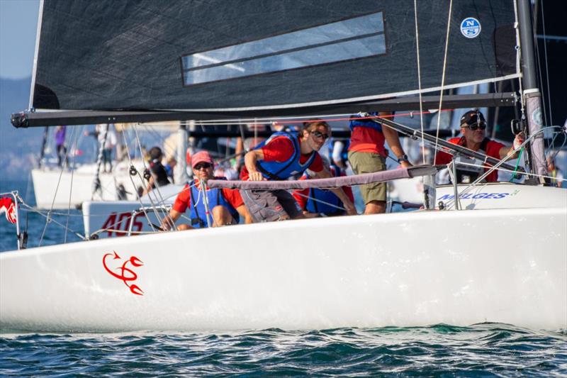 Alberto Venuti's Skorpios (7-13-6) completes provisional Corinthian podium, sitting on the sixth position in overall ranking after Day 2 at the final event of the Melges 24 European Sailing Series 2021 - Trieste, Italy  photo copyright Ufficio Stampa Barcolana / Filippo Gobbato taken at  and featuring the Melges 24 class