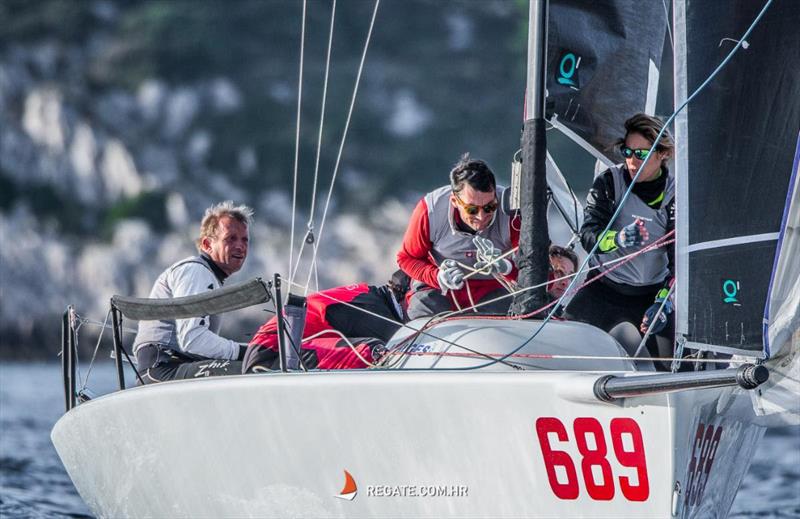 Overall victory of the regatta was claimed by the experienced Italian sailor from Trieste, Michele Paoletti and his team on Strambapapa with Giovanna Micol, Giulia Pignolo, Giacomo Degvardo and Stefano Ciampalini photo copyright Hrvoje Duvancic – regate.com.hr taken at  and featuring the Melges 24 class