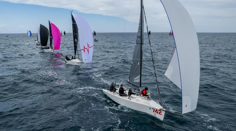 Fjonda CRO742 of Goran Ivankovic took the bullet from the second race of Day Two of the opening event of the Melges 24 European Sailing Series 2022 in Rovinj, Croatia. - photo © IM24CA / Zerogradinord