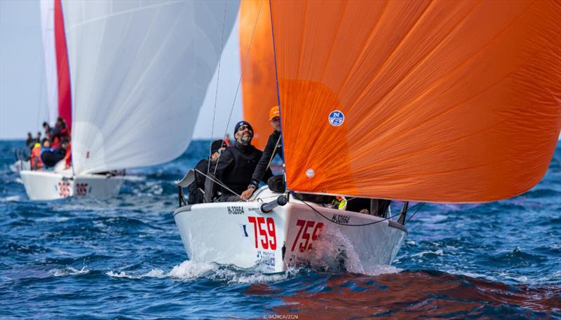 Akos Csolto's Seven-Five-Nine HUN759, won Race Four, was third best Corinthian and tenth in overall at the first event of the Melges 24 European Sailing Series 2022 in Rovinj, Croatia photo copyright IM24CA / Zerogradinord taken at  and featuring the Melges 24 class
