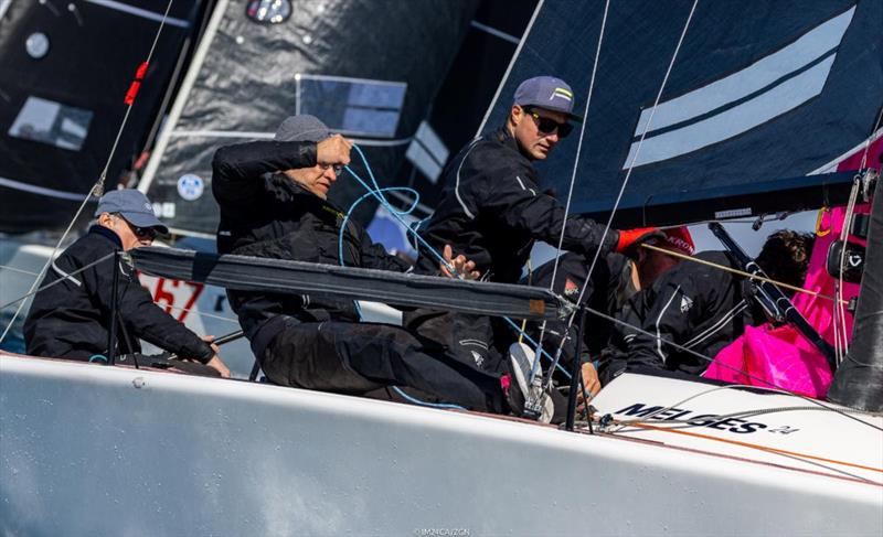 The winner of the Melges 24 European Sailing Series 2021, Melgina ITA693 of Paolo Brescia with Simon Sivitz calling the tactics, finished fifth the first event of the Melges 24 European Sailing Series 2022 in Rovinj, Croatia photo copyright IM24CA / Zerogradinord taken at  and featuring the Melges 24 class