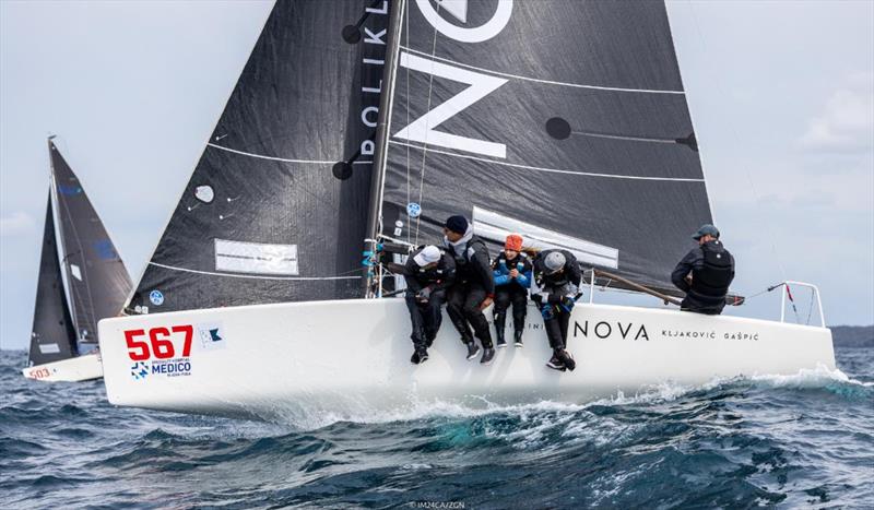 Universitas Nova CRO567 of Ivan Kljakovic Gašpic finished fourth at the first event of the Melges 24 European Sailing Series 2022 in Rovinj, Croatia photo copyright IM24CA / Zerogradinord taken at  and featuring the Melges 24 class