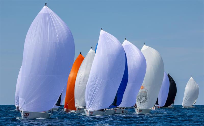 Melges 24 fleet in Rovinj, Croatia - the opening event of the Melges 24 European Sailing Series 2022  photo copyright IM24CA / Zerogradinord taken at  and featuring the Melges 24 class