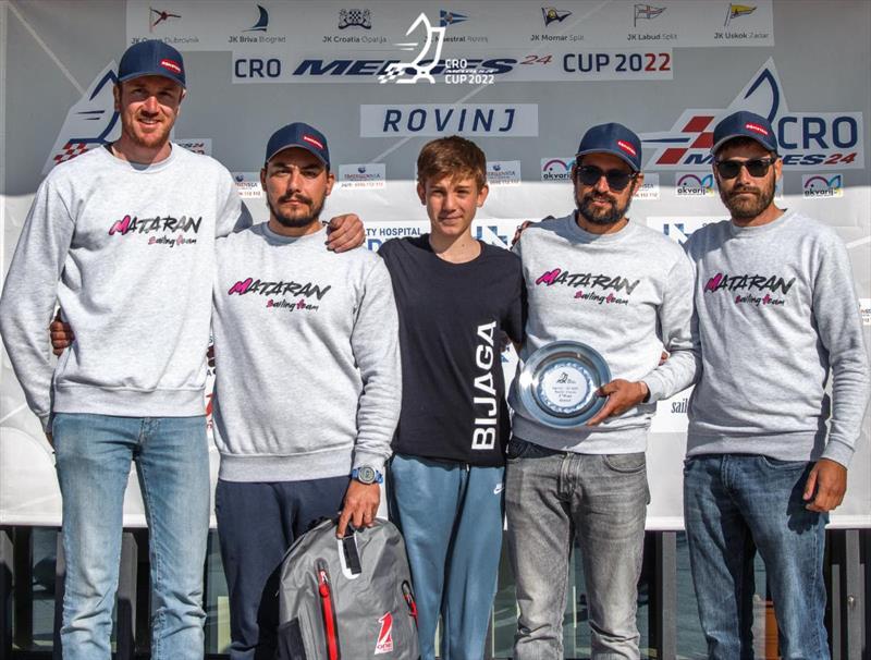 Mataran CRO 383 of Ante Botica with Ivo Matic, Mario Skrlj, Damir Civadelic and Max Carija - second overall and the best Corinthian team at the first event of the Melges 24 European Sailing Series 2022 in Rovinj, Croatia. - photo © IM24CA / Zerogradinord