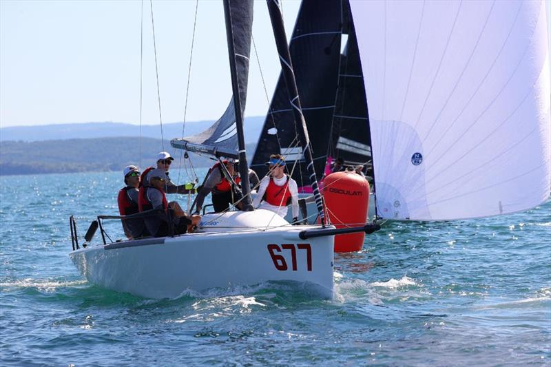 The Corinthian winner of the Melges 24 European Sailing Series 2021, White Room GER677 of Michael Tarabochia, with Luis Tarabochia helming and Marco Tarabochia, Sebastian Bühler and Marvin Frisch in the crew in Trieste, in October 2021 photo copyright Ufficio Stampa Barcolana / Paolo Giovannini taken at  and featuring the Melges 24 class