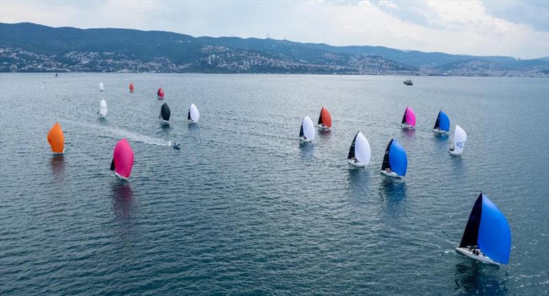 Melges 24 fleet on the Gulf of Trieste at the second event of the Melges 24 European Sailing Series 2022 - photo © IM24CA / Zerogradinord