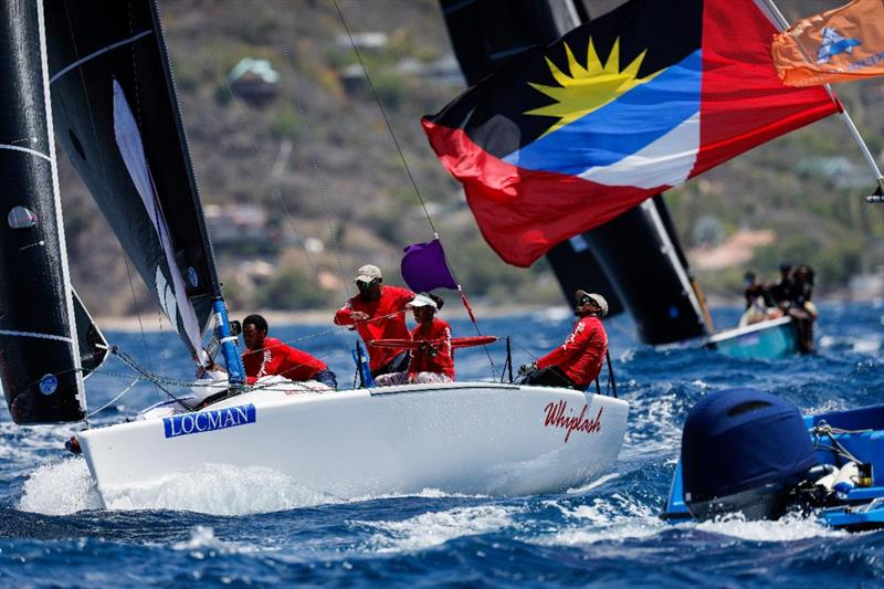 Over 30 youth sailors out on the race course, including 14-year-old Emily Gaillard racing on Ashley Rhodes' Melges 24 Whiplash on Axxess Marine Y2K Race Day at Antigua Sailing Week photo copyright Paul Wyeth / www.pwpictures.com taken at Antigua Yacht Club and featuring the Melges 24 class