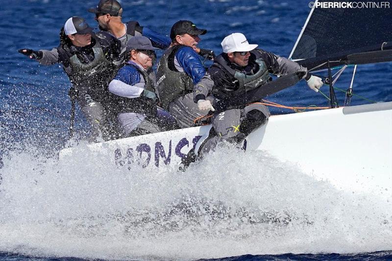 Bruce Ayres and his team of Monsoon - Melges 24 runner-ups at the Melges 24 World Championship 2019 in Villasimius, Sardinia, Italy photo copyright Pierrick Contin taken at Lauderdale Yacht Club and featuring the Melges 24 class