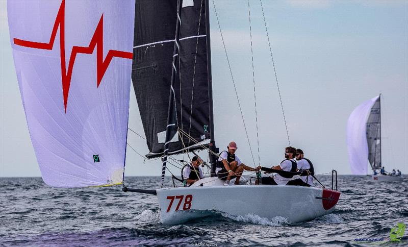 Three-time and defending Melges 24 Corinthian World Champion Taki 4 (ITA) with Niccolo Bertola at the helm, Giacomo Fossati calling the tactics and Marco Zammarchi, Giovanni Bannetta and Pietro Seghezza in team - 2022 Melges 24 World Championship - photo © Zerogradinord