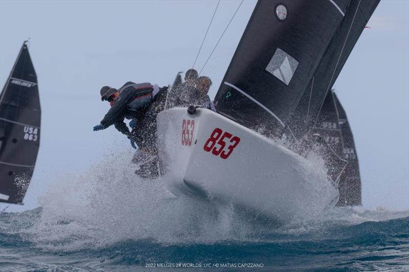Richard Reid from Canada on Zingara (10-1-18) was victorious in the third race on Day Two at the Melges 24 World Championship 2022 photo copyright Matias Capizzano taken at Lauderdale Yacht Club and featuring the Melges 24 class