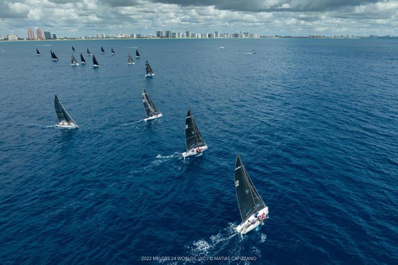 Melges 24 World Championship 2022 in Fort Lauderdale - Day Two photo copyright Matias Capizzano taken at Lauderdale Yacht Club and featuring the Melges 24 class