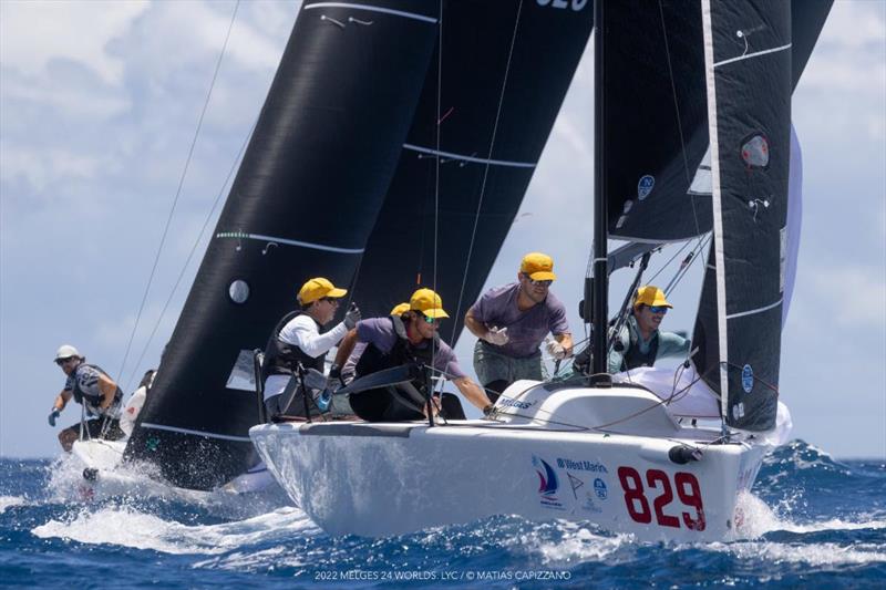 Peter Duncan, who finished today's racing with two bullets and a fifth for his Raza Mixta (USA, 1-5-1), is in second position after Day 2 at the 2022 Melges 24 World Championship  - photo © Matias Capizzano