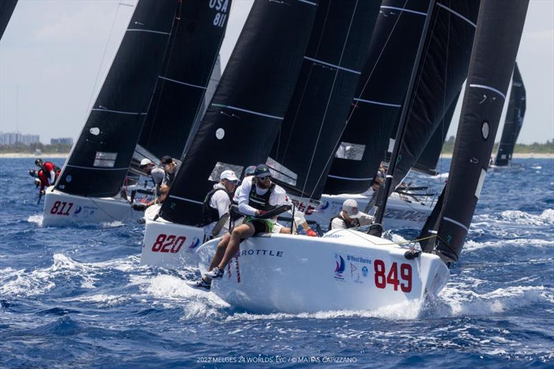 Brian Porter's Full Throttle with Bri Porter, Rj Porter and Matt Woodworth posted a bullet, a third and a tenth at the 2022 Melges 24 World Championship - photo © Matias Capizzano