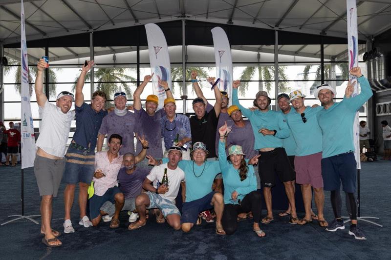 The overall Top 3 at the Melges 24 World Championship 2022 photo copyright Matias Capizzano taken at Lauderdale Yacht Club and featuring the Melges 24 class
