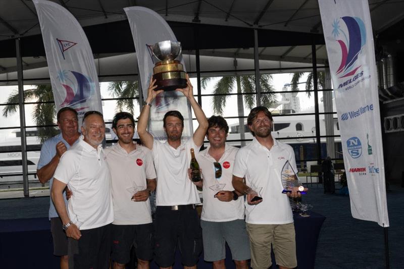 Melges 24 Corinthian World Champion Taki 4 (ITA), claiming their fourth Corinthian World Title with Niccolo Bertola, Giacomo Fossati, Giovanni Bannetta, Pietro Seghezza, and Marco Zammarchi - Melges 24 World Championship 2022 photo copyright Matias Capizzano taken at Lauderdale Yacht Club and featuring the Melges 24 class