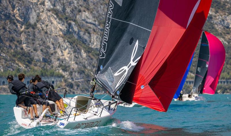 Arkanoe by Montura ITA809 of Sergio Caramel is the second best Corinthian team at the Day 1 of the Melges 24 European Sailing Series 2022 event 4 in Riva del Garda, Italy - photo © IM24CA / Zerogradinord