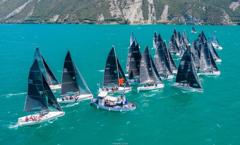 Day One of the fourth event of the Melges 24 European Sailing Series 2022 on lake Garda, in Italy photo copyright IM24CA / Zerogradinord taken at Fraglia Vela Riva and featuring the Melges 24 class
