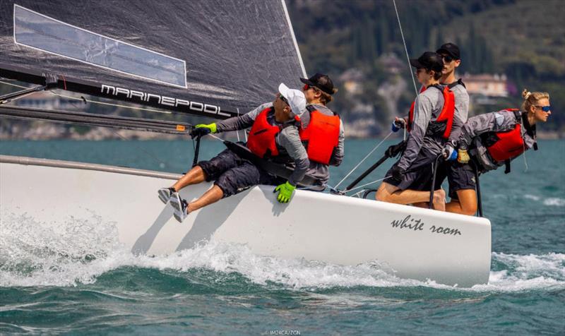 White Room GER677 of Michael Tarabochia with Luis Tarabochia steering on Day 2 of the Melges 24 European Sailing Series 2022 event 4 in Riva del Garda - photo © IM24CA / Zerogradinord