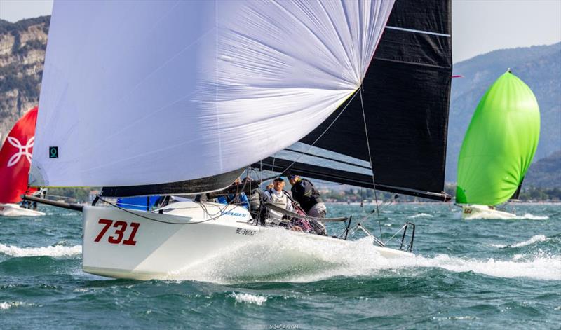 Cytrus SUI731 of Christopher Renker was consistent enough to finish the event as runner-up of the Corinthian division. Melges 24 European Sailing Series 2022 event 4 in Riva del Garda, Italy photo copyright IM24CA / Zerogradinord taken at Fraglia Vela Riva and featuring the Melges 24 class