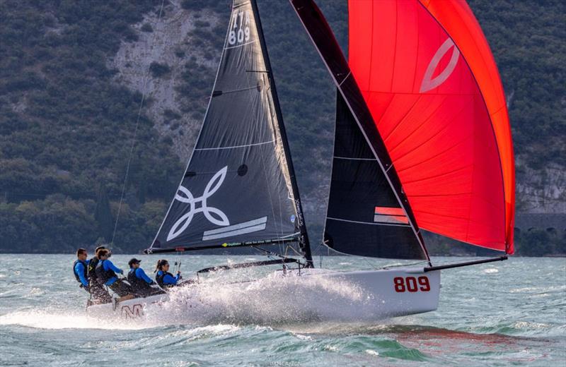 The super Sunday brought joy also for Arkanoè by Montura of Sergio Caramel, being able to claim on top of the Corinthian podium at the Melges 24 European Sailing Series 2022 event 4 in Riva del Garda - photo © IM24CA / Zerogradinord