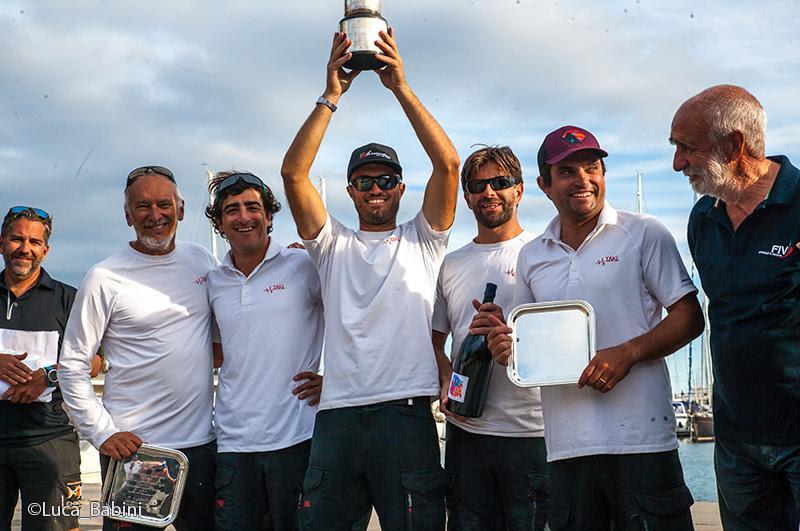 Taki 4 ITA778 - Niccolo Bertola at helm, Giacomo Fossati calling the tactics and Marco Zammarchi, Giovanni Bannetta and Pietro Seghezza in crew - Melges 24 Italian Champions 2022 and the overall and Corinthian winners of Melges 24 European Sailing Series photo copyright Luca Babini taken at  and featuring the Melges 24 class