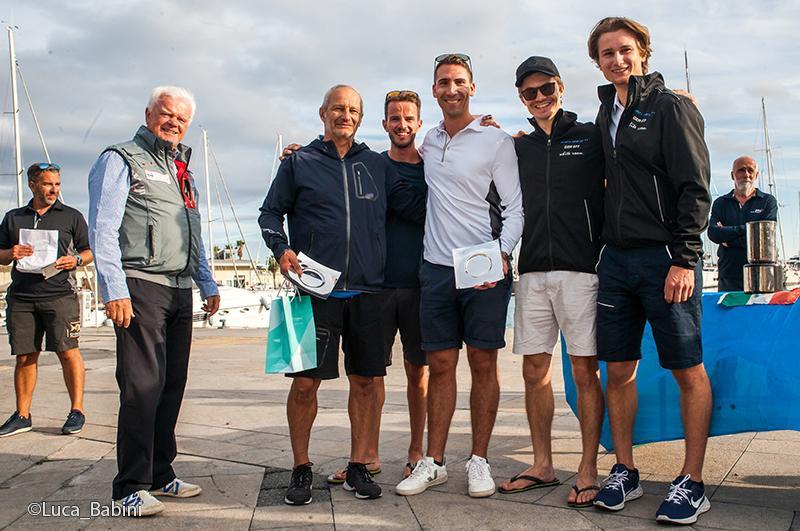 White Room GER677 of Michael Tarabochia with Luis Tarabochia at the helm, takes overall and Corinthian second place at the fifth event of the 2022 Melges 24 European Sailing Series in Imperia, Italy photo copyright Luca Babini taken at  and featuring the Melges 24 class