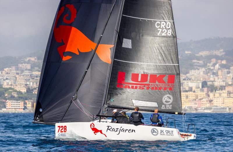 Razjaren CRO728 of Ante Cesic - top performer of the open division at the Melges 24 European Championship 2022 in Genova on Day Two photo copyright IM24CA / Zerogradinord taken at Yacht Club Italiano and featuring the Melges 24 class