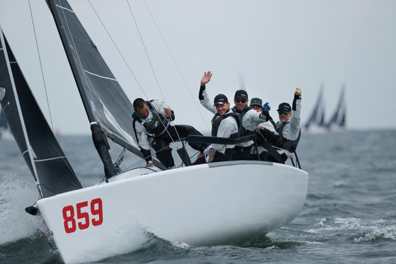 Peter Karrie's German Melges 24 Nefeli team enjoyed the final race win of today, helping him move up from tenth to eighth overall - 2022 U.S. Melges 24 National Championship - photo © Joy Dunigan