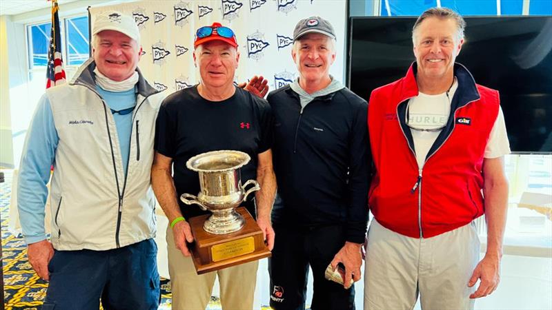 From left to right, 2022 Corinthian Melges 24 U.S. National Champions Steve Burke, Steve Suddath, Shawn Burke and Dave Chapin - 2022 U.S. Melges 24 National Championship - photo © Joy Dunigan