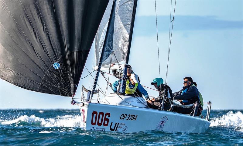 Blue Label CRO006 (Hrvoje Petrovic, Niki Keser, Petar Smojver, Davor Jelaca, Alessandro Mangione) is one of the oldest Melges 24 boats in the world - photo © Hrvoje Duvancic / regate.com.hr