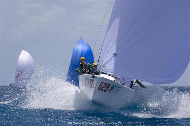 2022 World Champion and U.S. National Ranking Series Champion Peter Duncan races Raza Mixta photo copyright Matias Capizzano taken at  and featuring the Melges 24 class