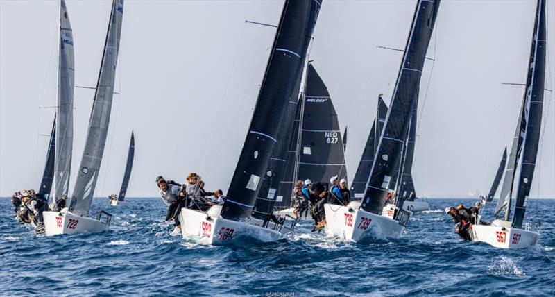 Melges 24 fleet racing at the European Championship 2022 in Genova, Italy  photo copyright IM24CA | Zerogradinord taken at  and featuring the Melges 24 class