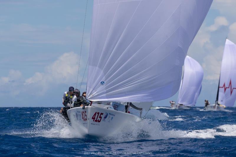 Reigning Melges 24 Corinthian North American Champion Fraser McMillan on his Sunnyvale CAN415 racing at the Melges 24 World Championship 2022 in Ft. Lauderdale, FL, USA  photo copyright IM24CA | Matias Capizzano taken at National Yacht Club, Canada and featuring the Melges 24 class
