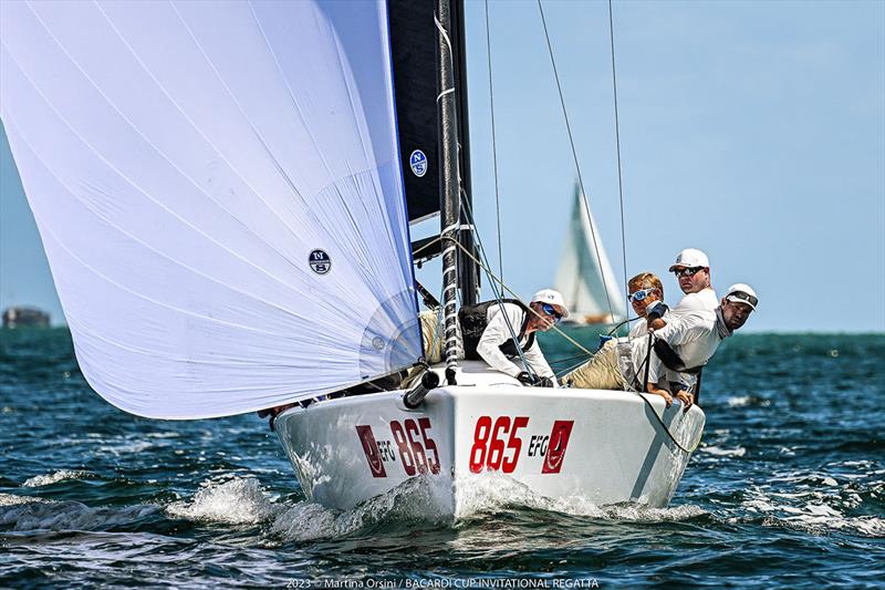 ‘Pacific Yankee' edges into the Melges 24 lead after 6 races - 2023 Bacardi Cup Invitational Regatta photo copyright Martina Orsini taken at Coconut Grove Sailing Club and featuring the Melges 24 class
