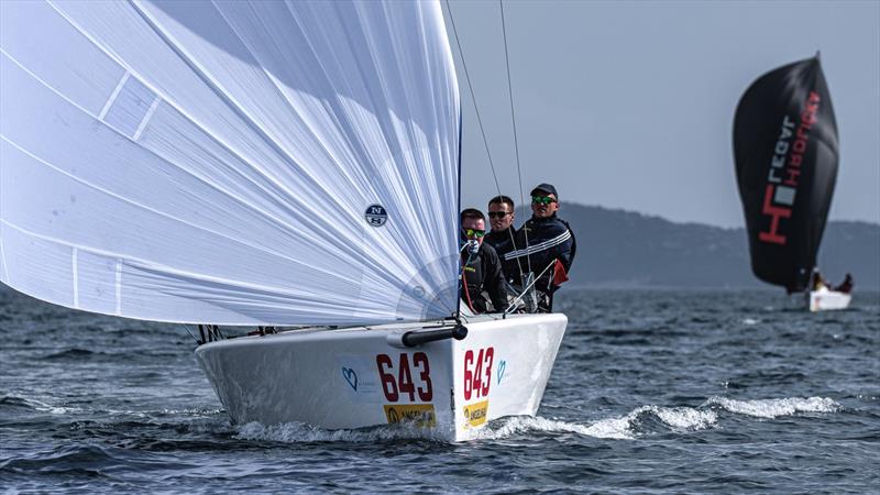 Winner among the Corinthian division at the Biograd CRO Melges 24 - Tutta Forza (Marin Jakovcev, Jakov Sokota, Niko Jakovcev and Lovre Grzunov) photo copyright Hrvoje Duvancic / regate.com.hr taken at JK Briva Biograd and featuring the Melges 24 class