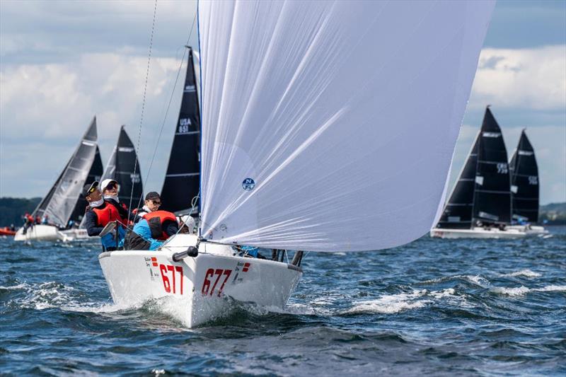 Corinthian team WHITE ROOM GER677 of Michael Tarabochia with Luis Tarabochia, Sebastian Bühler, Marco Tarabochia and Tom Mathy - Corinthian winner of Races Eight and Nine - Melges 24 World Championship 2023 - Middelfart, Denmark - photo © Mick Knive Anderson