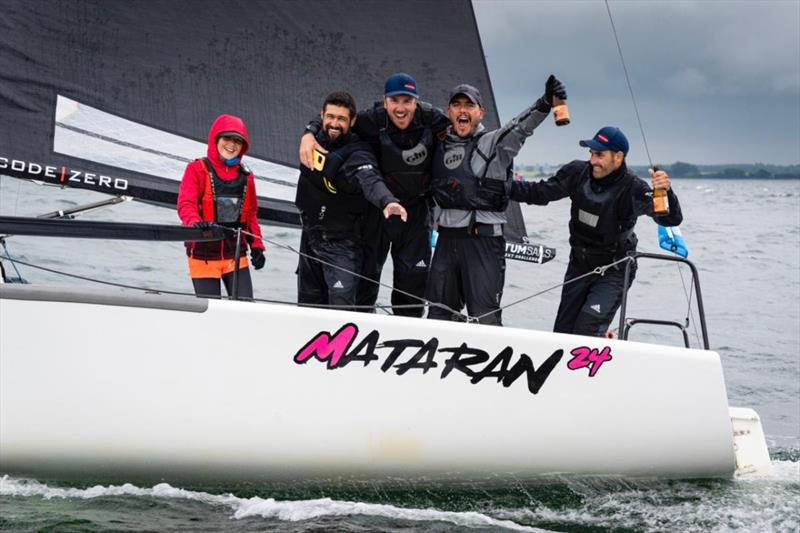 Corinthian team MATARAN 24 CRO649 of Ante Botica with Ivo Matic, Mario Škrlj, Damir Civadelic, Bruna Princivali - New Melges 24 Corinthian World Champion 2023 - Melges 24 World Championship - Middelfart, Denmark - photo © Mick Knive Anderson