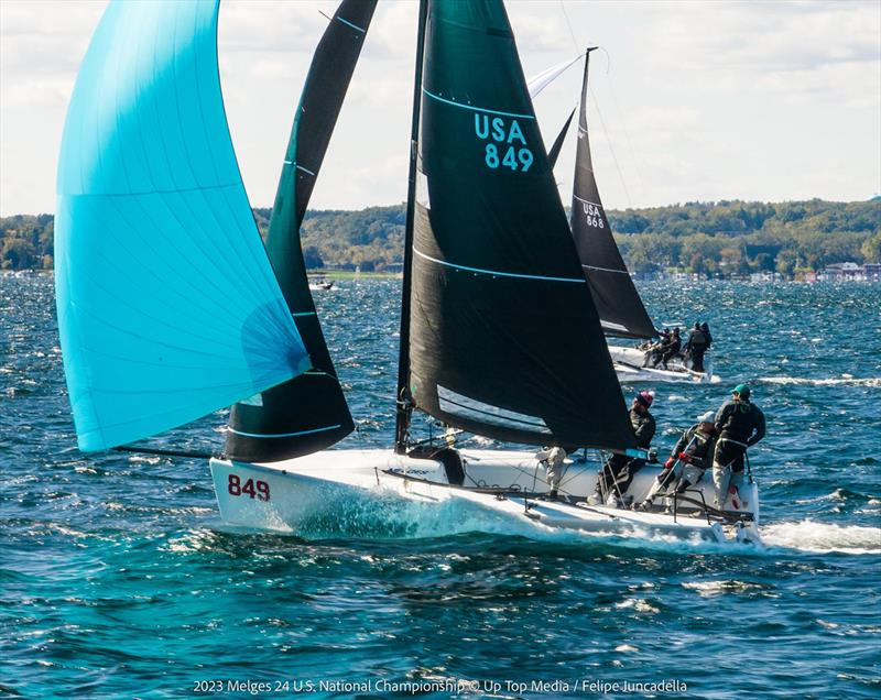 2023 Melges 24 U.S. National Championship photo copyright Up Top Media / Felipe Juncadella taken at Lake Geneva Yacht Club and featuring the Melges 24 class