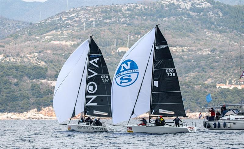 Universitas Nova of Ivan Kljakovic Gašpic, the former Croatian Olympian Finn class sailor and Panjic of Luka Sangulin, Croatian Melges 24 Class President - CRO Melges 24 Cup 2023 - photo © regate.com.hr