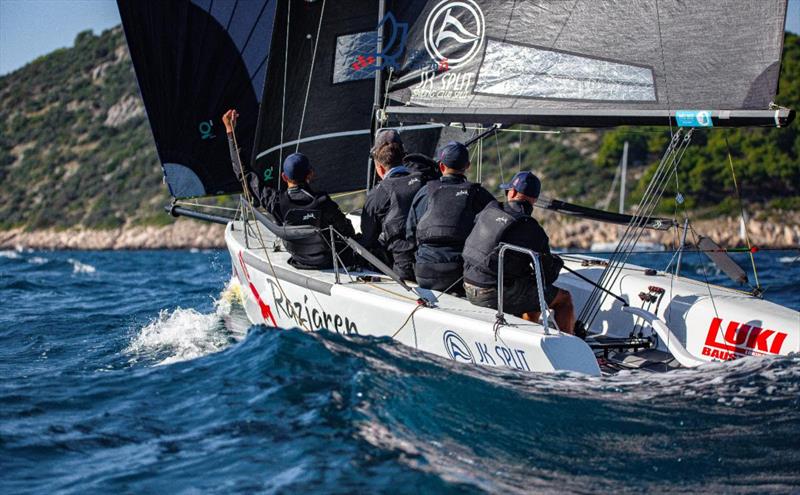 The overwhelming winner of the Melges 24 Split regatta, Lukasz Podniesinski's Razjaren, steered by Ante Cesic -  Melges 24 European Sailing Series 2023, CRO Melges 24 Cup 2023, Split, October 2023 - photo © regate.com.hr