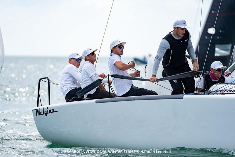 Melges 24: 'Melgina' makes waves with Paolo Brescia / Giulio Desiderato / Stefano Orlandi / Jas Farneti / Andrea Chiappe - Bacardi Winter Series Event 2 - photo © Hannah Lee Noll