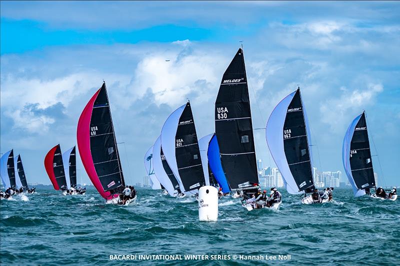 Melges 24: Stunning Biscayne Bay conditions - Bacardi Winter Series 2023/2024 Event 2 in Miami, USA - Day 2 photo copyright Hannah Lee Noll taken at  and featuring the Melges 24 class