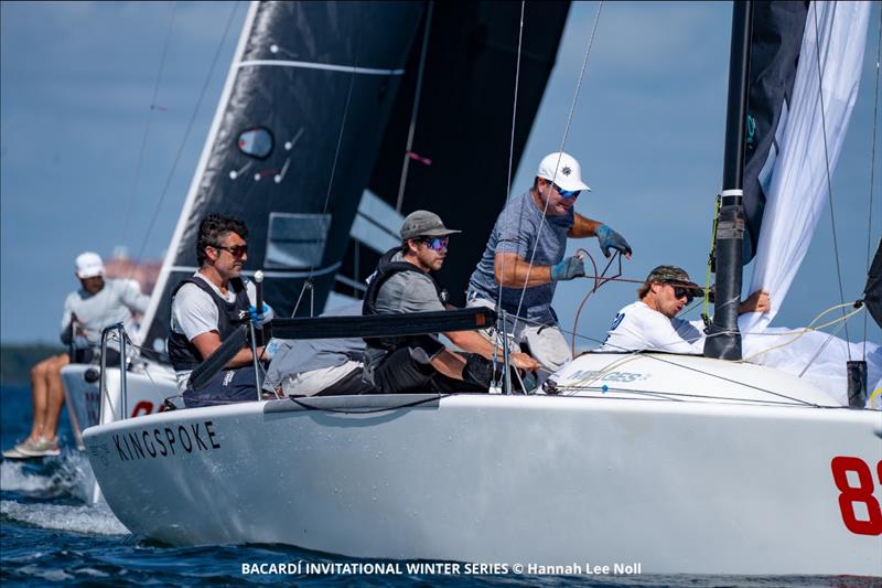 Melges 24: A dominant victory by ‘Kingspoke' with Bora Gulari / Norman Berge / Nick Ford / Carlos Robles / Charlie Smythe at Bacardi Winter Series 2023/2024 Event 2 in Miami, USA photo copyright Hannah Lee Noll taken at  and featuring the Melges 24 class