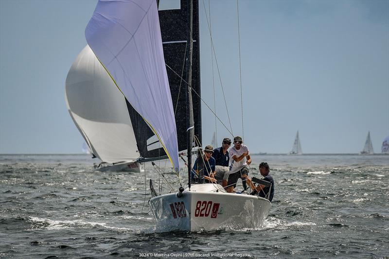 Bora Gulari / Norman Berge / Nick in the Melges 24 as the Bacardi Invitational Regatta fleet joins the 97th Bacardi Cup photo copyright Martina Orsini taken at Coral Reef Yacht Club and featuring the Melges 24 class