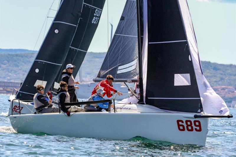 Strambapapa (ITA689) of Michele Paoletti, in this event steered by Leonardo Centuori - Melges 24 European Sailing Series 2024 in Trieste, Italy - photo © YCA / ITA M24 Class / Giovanni Tesei