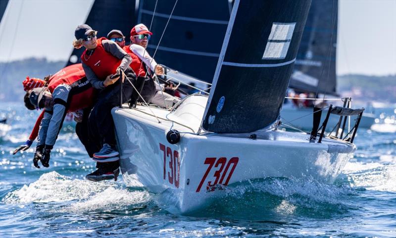 Vertigo  (ITA) of Antonio Masoli with Tito Rodda at the helm - Melges 24 European Sailing Series 2024 - Portoroz, Slovenia - 2024 Marina Portoroz Melges 24 Regatta photo copyright IM24CA / Zerogradinord taken at  and featuring the Melges 24 class