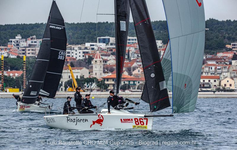 2024 Melges 24 European Champion and the winner of the Melges 24 European Sailing Series 2024 - Razjaren CRO867 - Lukasz Podniesinski, Ante Cesic, Tonci Knezovic, Ljubo Jercic and Andela De Micheli Vitturi - photo © Luki Baustoffe CRO M24 Cup 2025 - Biograd | regate.com.hr