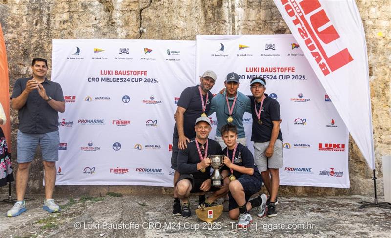 Davor Jelaca's team Blue Label CRO827, skippered by Hrvoje Petrovic - Luki Baustoffe CRO Melges 24 Cup 2025 - Trogir | Melges 24 European Sailing Series 2025 - photo © regate.com.hr