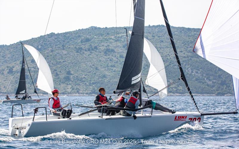 U24 team Cro-A-Sail CRO782 led by skippered by Matija Reljanovic - Luki Baustoffe CRO Melges 24 Cup 2025 - Trogir | Melges 24 European Sailing Series 2025 photo copyright regate.com.hr taken at  and featuring the Melges 24 class