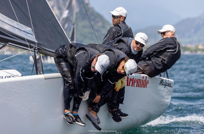 Paolo Brescia's Melgina ITA854 - 2025 Melges 24 European Sailing Series / Italian Open Championship - Fraglia Vela Riva, Riva del Garda, ITA  photo copyright IM24CA | Zerogradinord taken at Fraglia Vela Riva and featuring the Melges 24 class